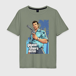 Футболка оверсайз мужская GTA - Томми Версетти, цвет: авокадо