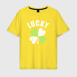Футболка оверсайз мужская Lucky day, цвет: желтый