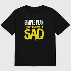 Футболка оверсайз мужская Simple Plan, цвет: черный