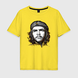 Футболка оверсайз мужская Че Гевара портрет, цвет: желтый