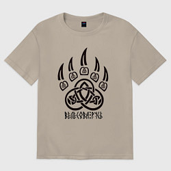 Футболка оверсайз мужская Велесова русь, цвет: миндальный