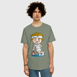 Футболка оверсайз мужская Теннисист, цвет: авокадо — фото 2