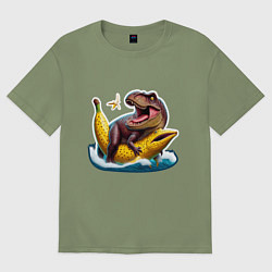 Мужская футболка оверсайз Членозавр Рекс