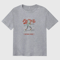 Футболка оверсайз мужская Футбол чемпион, цвет: меланж