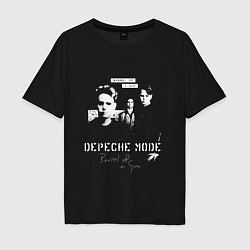 Футболка оверсайз мужская Depeche Mode - Band barrel of a gun, цвет: черный