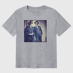 Футболка оверсайз мужская Поэты, цвет: меланж