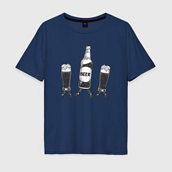 Мужская футболка оверсайз Walking beer