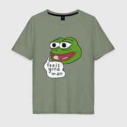 Мужская футболка оверсайз Pepe feels good man