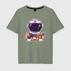 Мужская футболка оверсайз Space sushi