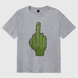 Футболка оверсайз мужская Cactus fuck, цвет: меланж