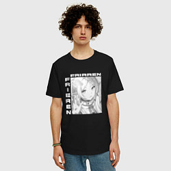 Футболка оверсайз мужская Friren bw, цвет: черный — фото 2
