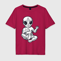 Мужская футболка оверсайз Baby alien