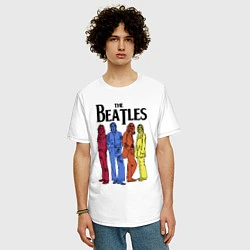 Футболка оверсайз мужская The Beatles all, цвет: белый — фото 2
