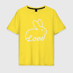 Футболка оверсайз мужская Love bunny, цвет: желтый