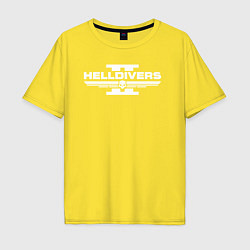 Футболка оверсайз мужская Helldivers 2: Logo, цвет: желтый