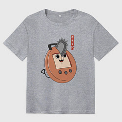 Футболка оверсайз мужская Тамагочи Почита, цвет: меланж