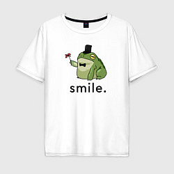 Мужская футболка оверсайз Лягушка - smile