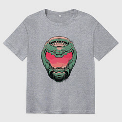 Футболка оверсайз мужская Pink Doomguy, цвет: меланж