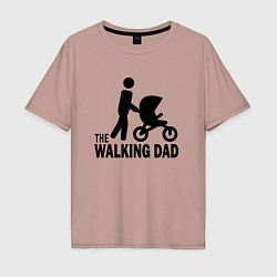 Мужская футболка оверсайз The walking dad with child