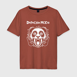Мужская футболка оверсайз Depeche Mode rock panda