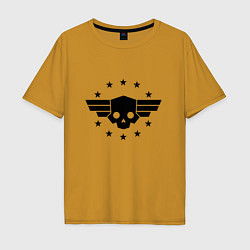 Футболка оверсайз мужская Helldivers 2: Stars Logo, цвет: горчичный