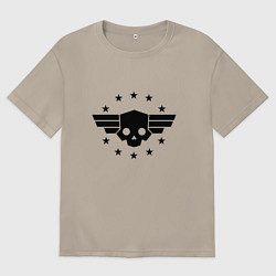 Мужская футболка оверсайз Helldivers 2: Stars Logo