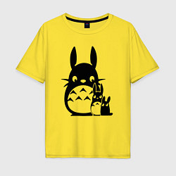Футболка оверсайз мужская Totoros, цвет: желтый