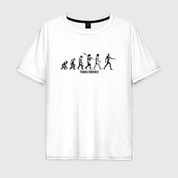 Мужская футболка оверсайз Эволюция ИИ киборг