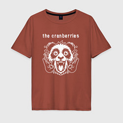 Футболка оверсайз мужская The Cranberries rock panda, цвет: кирпичный