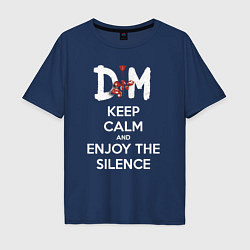 Мужская футболка оверсайз DM keep calm and enjoy the silence