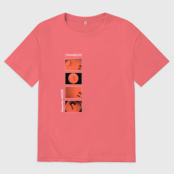 Футболка оверсайз мужская Depeche Mode - Strangelove, цвет: коралловый