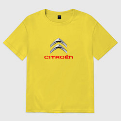 Футболка оверсайз мужская Citroen авто спорт, цвет: желтый