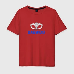 Футболка оверсайз мужская Daewoo sport auto logo, цвет: красный