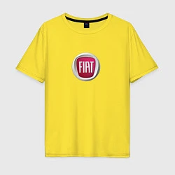 Футболка оверсайз мужская FIAT sport auto logo, цвет: желтый