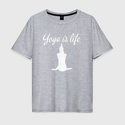 Мужская футболка оверсайз Yoga is life