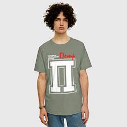 Футболка оверсайз мужская Пётр человек с большой буквы, цвет: авокадо — фото 2