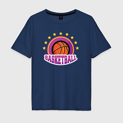 Футболка оверсайз мужская Basket stars, цвет: тёмно-синий