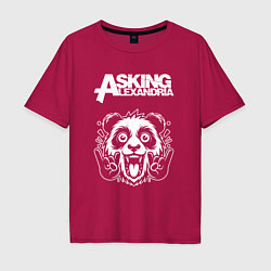 Мужская футболка оверсайз Asking Alexandria rock panda