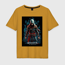 Мужская футболка оверсайз Assassins creed старый стиль