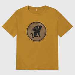 Футболка оверсайз мужская Мятежники-эллины Rome: Total War, цвет: горчичный