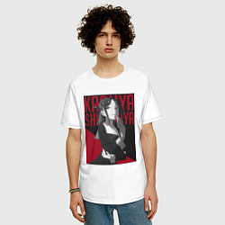 Футболка оверсайз мужская Кагуя Синомия вице-президент школьного совета, цвет: белый — фото 2