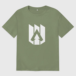 Футболка оверсайз мужская Стилизованный логотип Апекс Легенд, цвет: авокадо