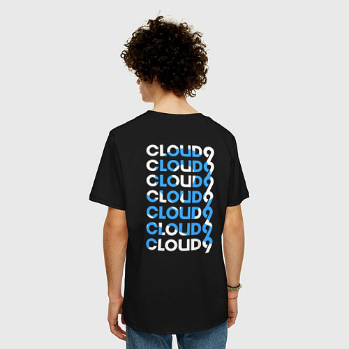 Мужская футболка оверсайз Cloud9 - pattern / Черный – фото 4