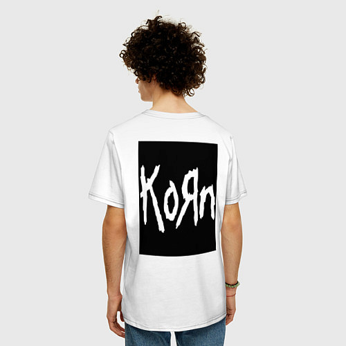 Мужская футболка оверсайз Korn - The Serenity of Suffering / Белый – фото 4