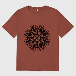 Футболка оверсайз мужская Защитная руна, цвет: кирпичный