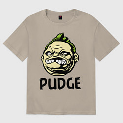 Футболка оверсайз мужская Pudge Face, цвет: миндальный
