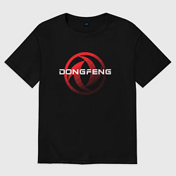 Футболка оверсайз мужская Dongfeng - logo, цвет: черный