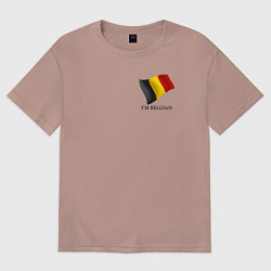 Мужская футболка оверсайз Im Belgian - motto