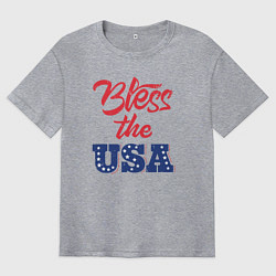 Мужская футболка оверсайз Bless the USA