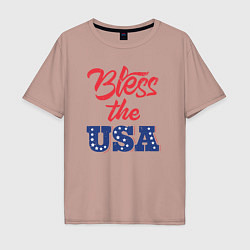 Мужская футболка оверсайз Bless the USA